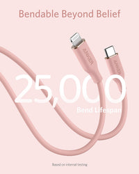 Anker <b>641</b> USB-C to Lightning Cable (Flow, 3 ft Silicone)