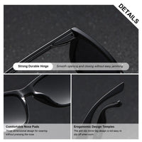 BARCUR Fashion Energetic Polarized Sunglasses for Women – Transparent Lightweight PC Frame Oval UV400 Protection Ladies Holiday Sun Glasses with Stylish Mirror Lens and Elegant White Gift Box – Perfect for Travel Beach & Summer Outings
