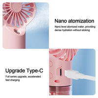 Rechargeable Misting Handheld Fan