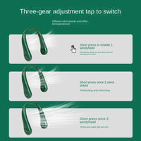 Portable Bladeless Neck Fan Adjustment Wearable Personal Cooling Fan for Traveling Upgrade 360° Neck Fan Air Outlet for Indoor Outdoor Travel Mini Hanging Fan without Blades USB Rechargeable Outdoor Fan